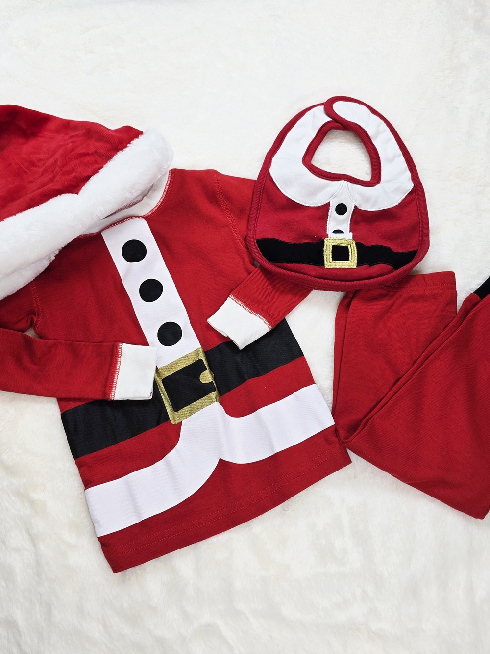 Carter's Red and White Santa-Style Kids Matching Set